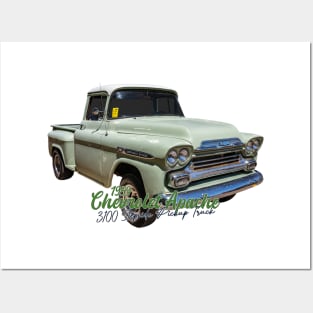 1959 Chevrolet Apache 3100 Stepside Pickup Truck Posters and Art